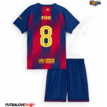 Dres Barcelona Pedri Gonzalez #8 Domáci pre deti 2025-26 Krátky Rukáv (+ trenírky)